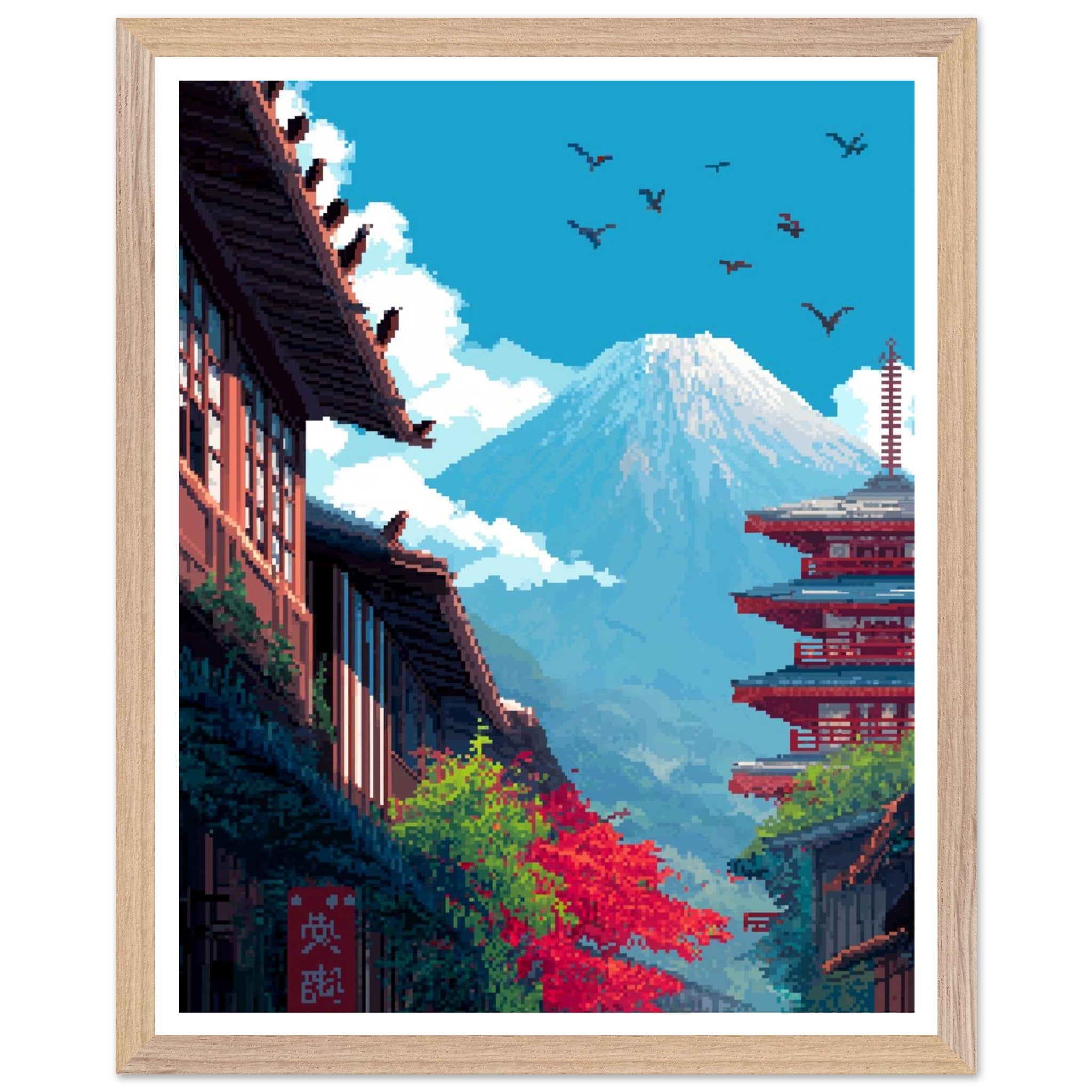Pixel Art Mt. Fuji – LAZYARTISTSTUDIOS